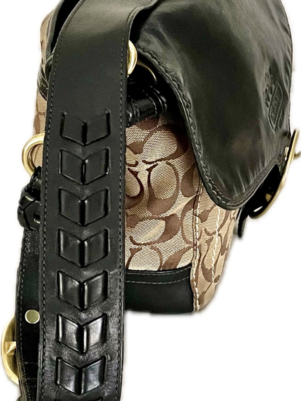 Coach Bleecker Legacy Signature Jacquard &  Leather Crossbody - Picture 12 of 15